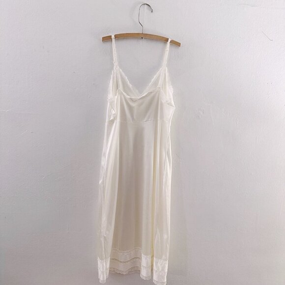 Vintage Sears Lace Trim Nylon Slip Dress Made in USA - Picture 2 of 4